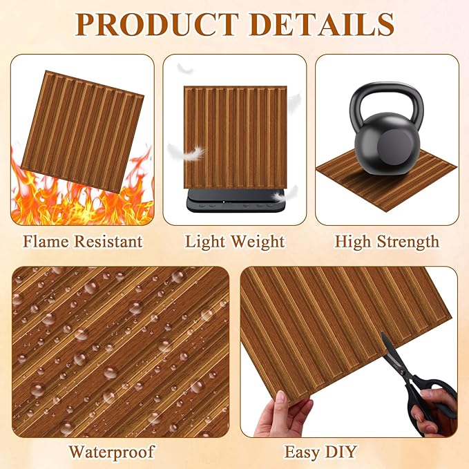 Nuanchu 32 Pcs 3D Wall Panels for Interior Wall Decor, 32 Sq. ft Coverage - Image 3