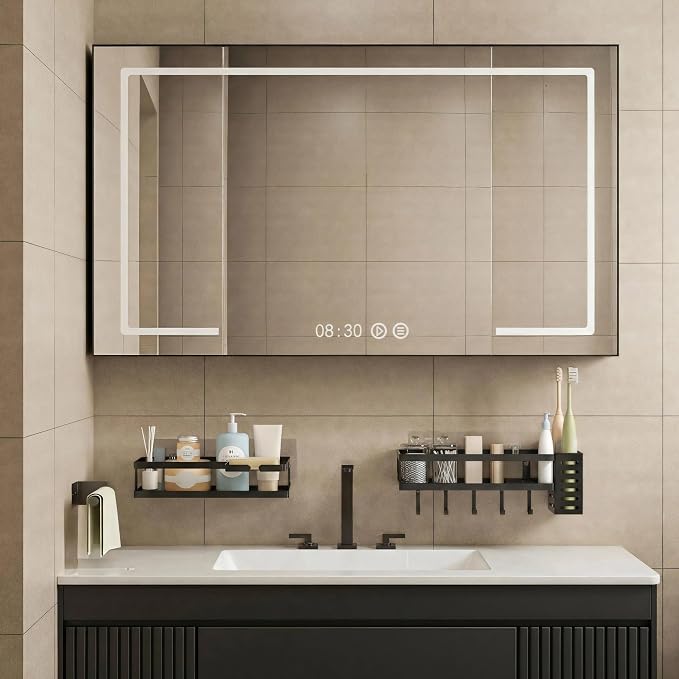 PUSDON 5-in-1 Shower Caddy & Kitchen Organizer Set, Wall Mount Wide Spice Rack - Image 5