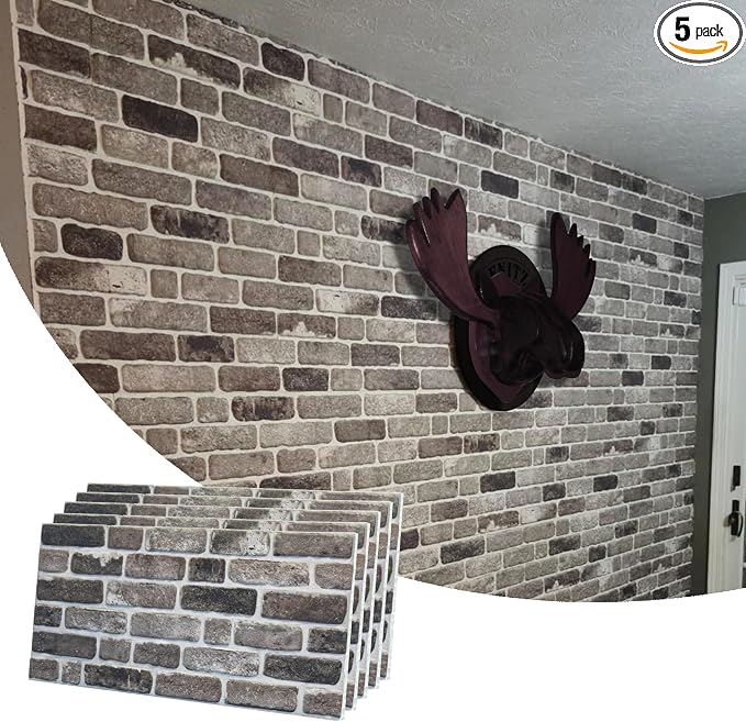 Dundee Deco 3D Wall Panels Faux Brick by DundeeDeco