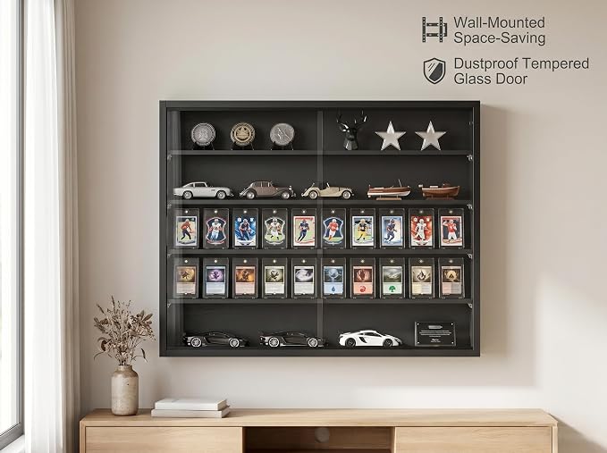 5-Tier Wall Mounted Display Cabinet, No Assembly Required Ready to Use Out of - Image 6