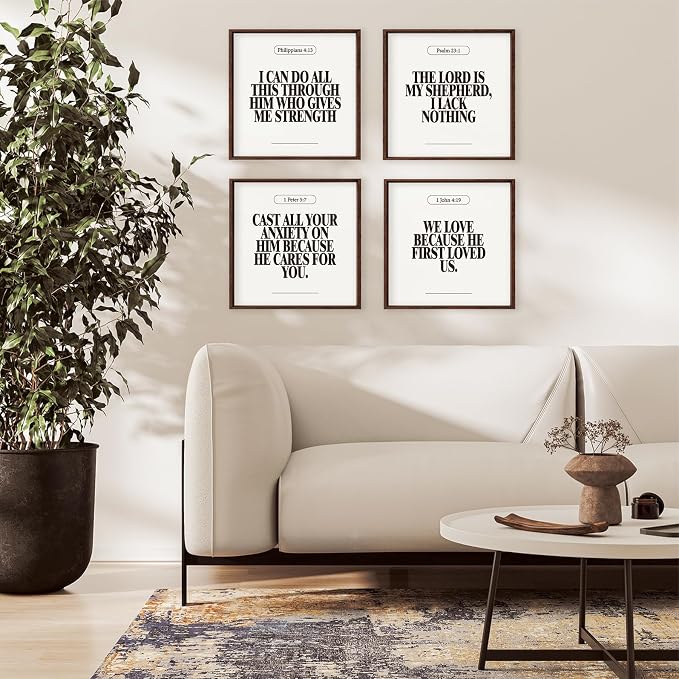 Locomiss Black and White Christian Wall Art Decor Posters, Modern Bible Verse - Image 3