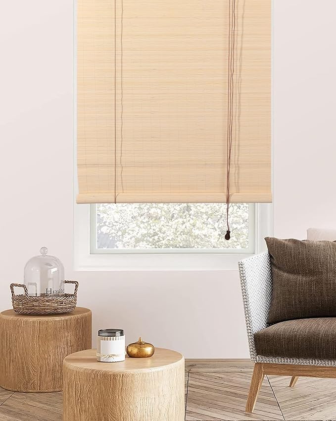 FoundGo Retro Bamboo Blinds 60" W x 72" H Bamboo Roman Shades Light Filtering - Image 7