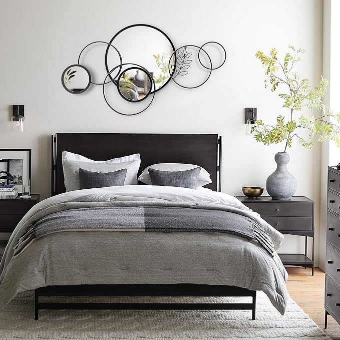 Wall Mirror Decorative, Print Round Decorative Mirrors, Large Decor Metal Wall - Image 7