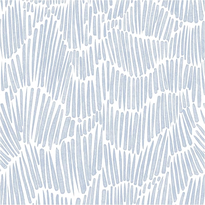 Theper Blue Wallpaper 17.3"×78.8" Modern Striped Peel and Stick Wallpaper Boho by Theper