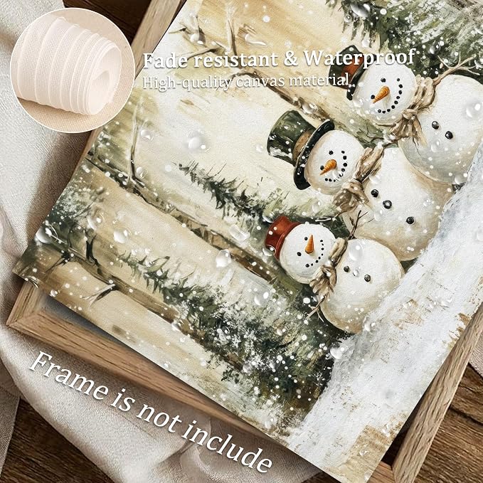 Vodefoad Vintage Dark Green Christmas Prints Set Farmhouse Christmas Gallery - Image 4