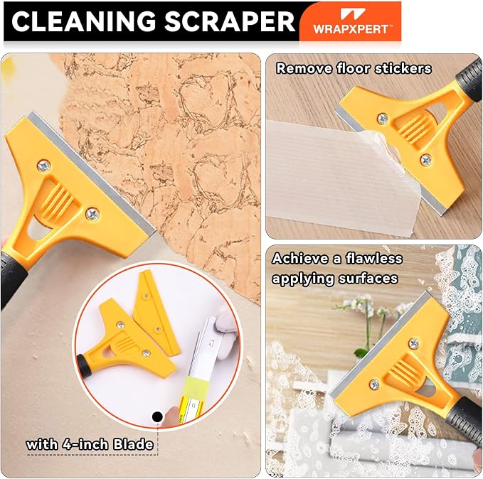 WRAPXPERT Peel and Stick Wallpaper Tools, Wallpaper Smoothing Tool Kit - Image 4