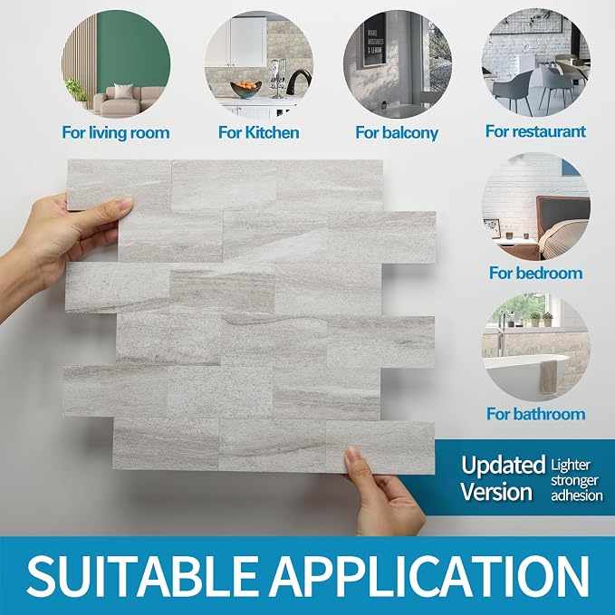 Art3d 10-Pack Peel and Stick Wall Tile - Image 6