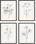 HAUS AND HUES Grey Floral Wall Art by HausandHuesArtPrints
