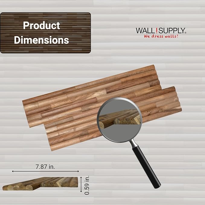 Wall!Supply 3D Wall Panels – Reclaimed Rounded Asian Teak Wood – Home Decor - Image 6