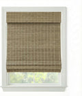Cordless Woven Wood Roman Shades, 43W x 36H, Eastfield Ash, Sizes 20-72 Wide by FirstRateBlinds