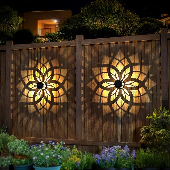 4 Pack Solar Fence Lights Metal Solar Powered Outdoor Wall Deck Step Lights - Image 4