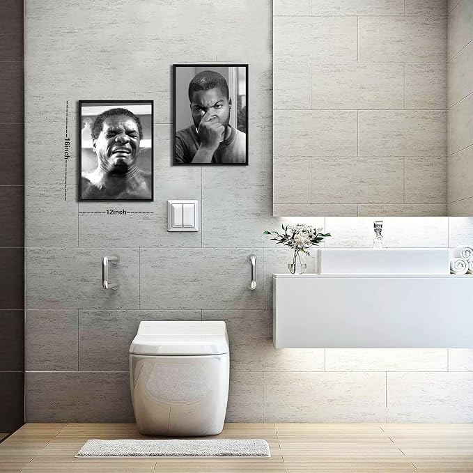 Funny Bathroom Canvas Wall Art Set of 2 - Image 3