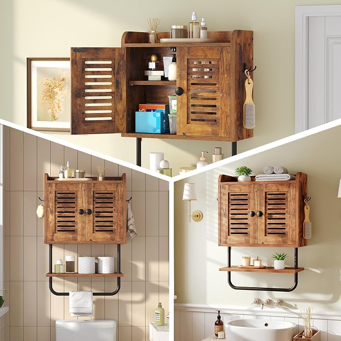 HOOBRO Bathroom Wall Cabinet, Double Doors Medicine Cabinet - Image 7