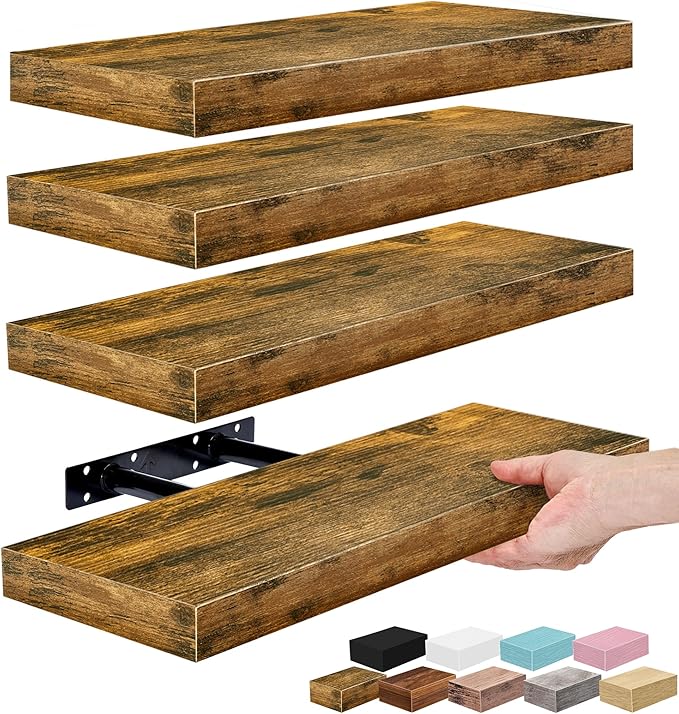Sorbus Floating Shelves for Wall – 16 Inch Floating Shelf for Kitchen, Living by Sorbus