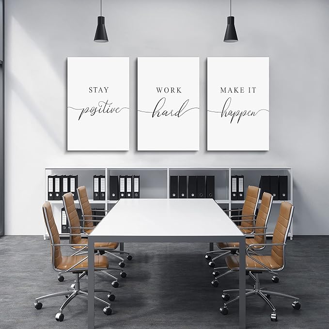 Framed Canvas Wall Art Positive Quotes, Office Wall Art Decor, Positive - Image 4