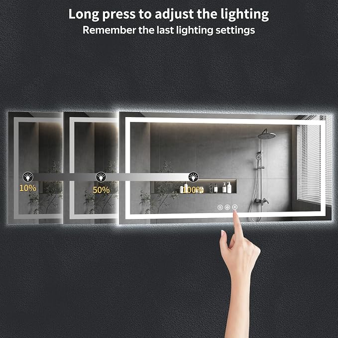 72"x32" LED Bathroom Mirror - Image 6