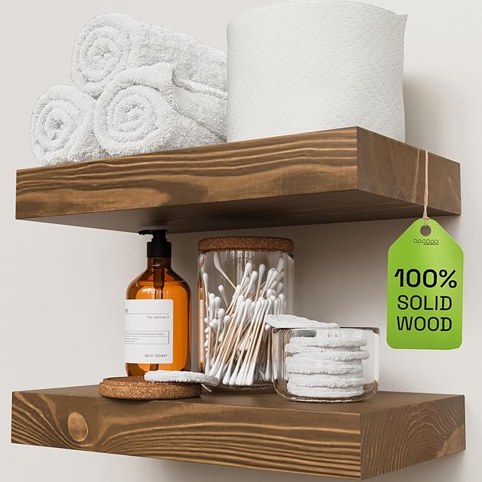 BAOBAB WORKSHOP Solid Wood Floating Shelves by BAOBABWORKSHOP