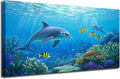 Ardemy Ocean Life Wall Art 40"x20" Picture, Waterproof Canvas Print by Ardemy