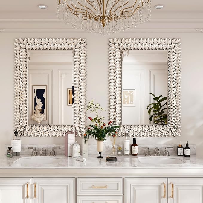 Kelly Miller Jeweled Luxury Bathroom Mirror - Image 4