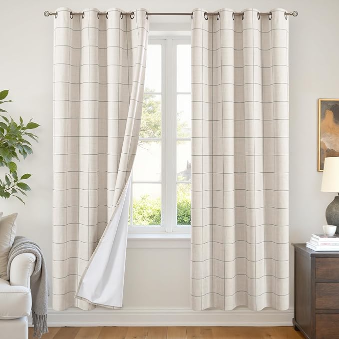 Lajode Grey Linen Blackout Curtains by Lajode