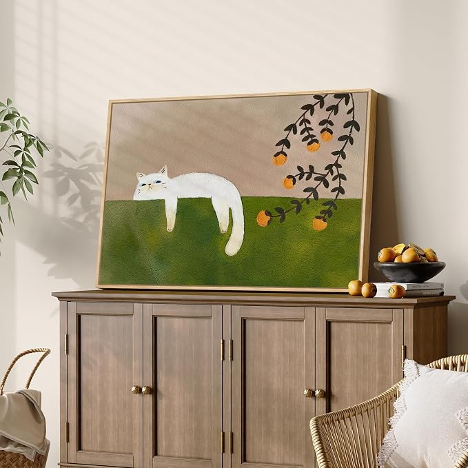 Framed Neutral and Green Wall Art - Image 2
