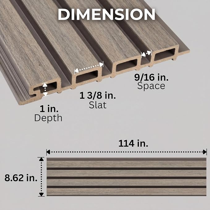 From Plain to Beautiful in Hours WPC Exterior Wall Slat Panels Waterproof - Image 2
