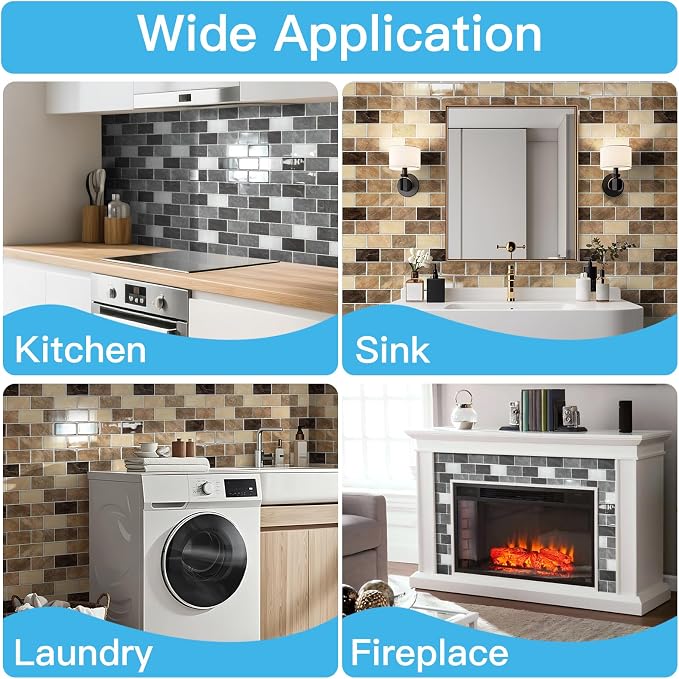 Art3d Peel and Stick Granite Wall Tiles – 12"x12" Thicker Design Backsplash - Image 9