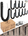 Railroad Spike Cast Iron Hooks Handmade Blacksmith, Wall Mounted Farmhouse by MyFancyFarmhouse
