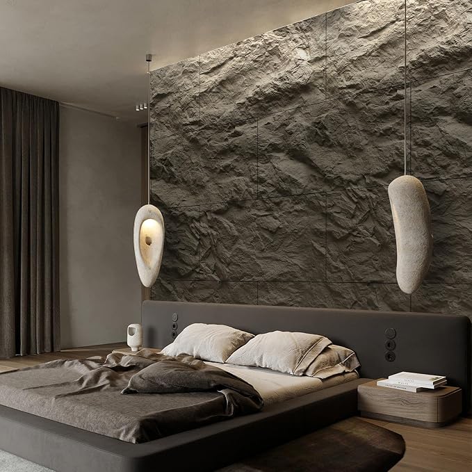KASARO 3D Faux Stone Wall Panels, Cement Texture Thicker Accent - Image 6