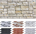 Commomy 12 pcs Faux Stone 3D Wall Panels Peel and Stick by CommomyDecor