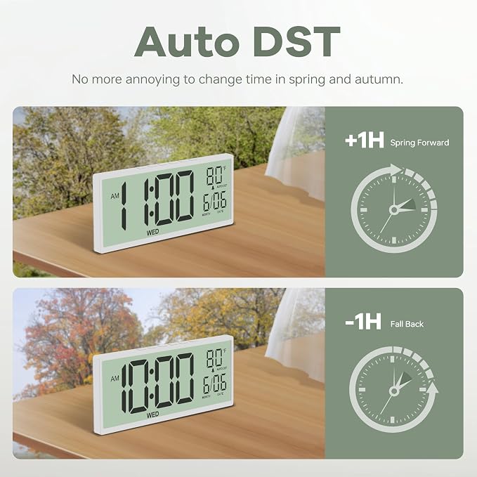 JALL 14.5" Large Digital Wall Clock Battery Operated - Image 4