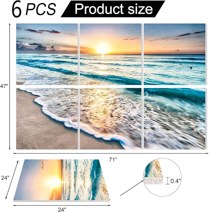YPY Acoustic Panels: Beach Wall Art Sound Proofing Panels - Image 6
