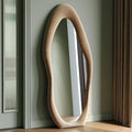 Honyee Full Length Mirror, Flannel Wrapped Wooden Frame Floor Mirror, Irregular by Honyee