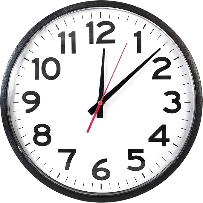 Ultimate Wall Clock | 10 Inch | Silent | Round | Quartz | Black | Kitchen | by TheUltimateWallClock