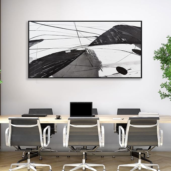 Abstract Wall Art Home Wall Decor Black and White Framed Canvas painting - Image 6