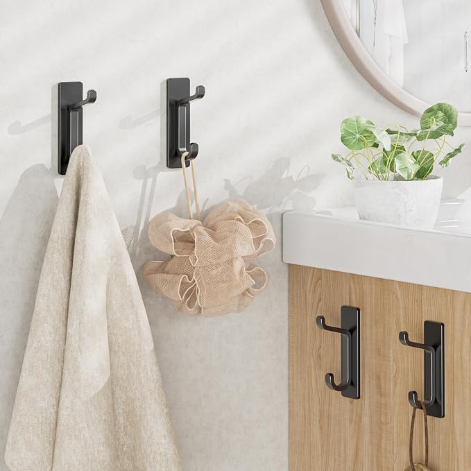 Self Adhesive Wall Hooks for Hanging: Extra Strong 13 LB, Hook for Coat - Image 6