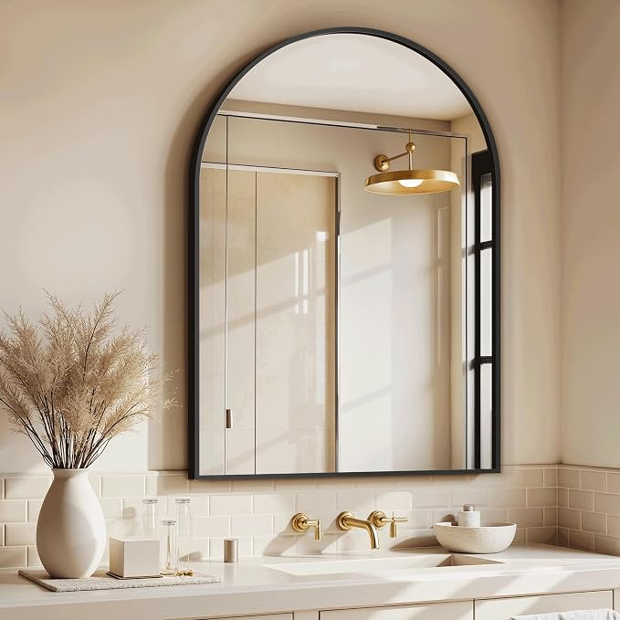 Arched Bathroom Mirror for Wall, HD Glass Over Sink for Bathroom - Image 4