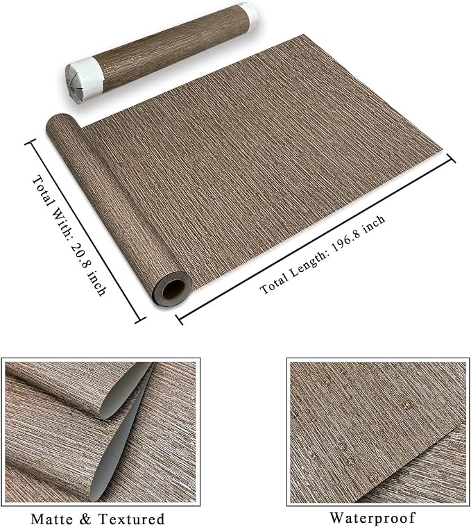 YXTII 20.8" x 196.8" Textured Peel and Stick Wallpaper - Image 2