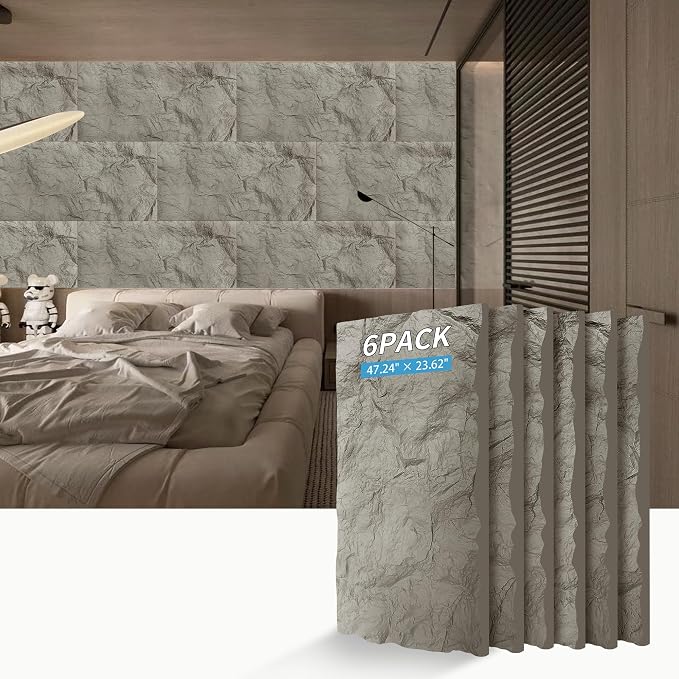 3D Faux Stone Wall Panels, Lightweight & Waterproof Accent Marble Rock Skin - Image 5