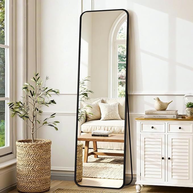 Delma Full Length Mirror, Wall Mounted, Freestanding or Leaning, Rounded - Image 8