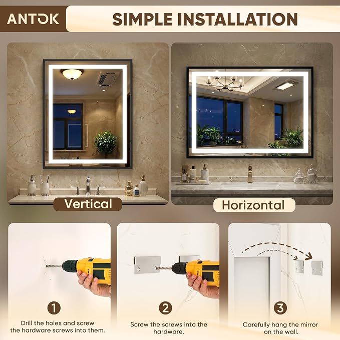 Antok 24X32 LED Bathroom Mirror - Image 9