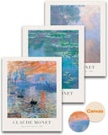 HesenDot Unframed Claude Monet Wall Art Set of 3, 12x16in Water Lilies by HesenDot