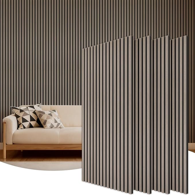 TONOR Wood Wall Panels for Interior Wall Decor, 4 Pack 47.2" x 23.6" Wood Slat by TONOR