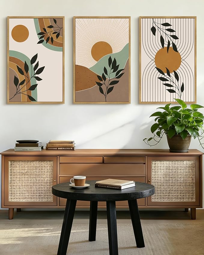 PHOPAGO Boho Wall Art Sage Plant Botanical Framed Wall Printing Large 24x36in - Image 7