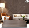 Acoustic Wood Wall Panels 2 Pack 47.6" x 23.6", Sound Proof Wooden Paneling by LARWORKS