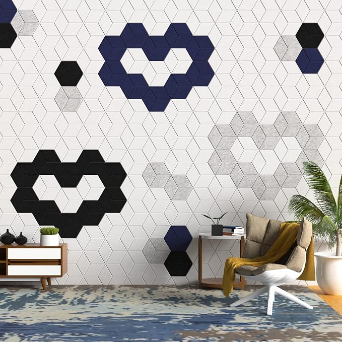 12 Pack Self-adhesive Acoustic Panels 12" X 10" X 0.4" -Sound Proof Foam Panels - Image 3