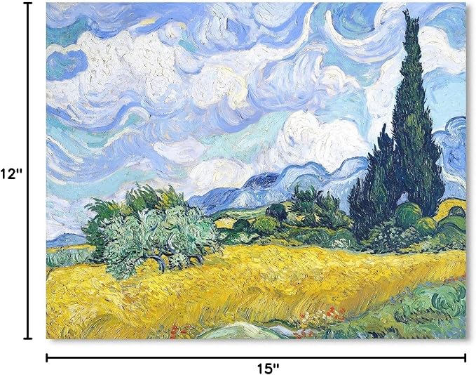 Van Gogh Canvas Wall Art: Wheat Field - Image 7