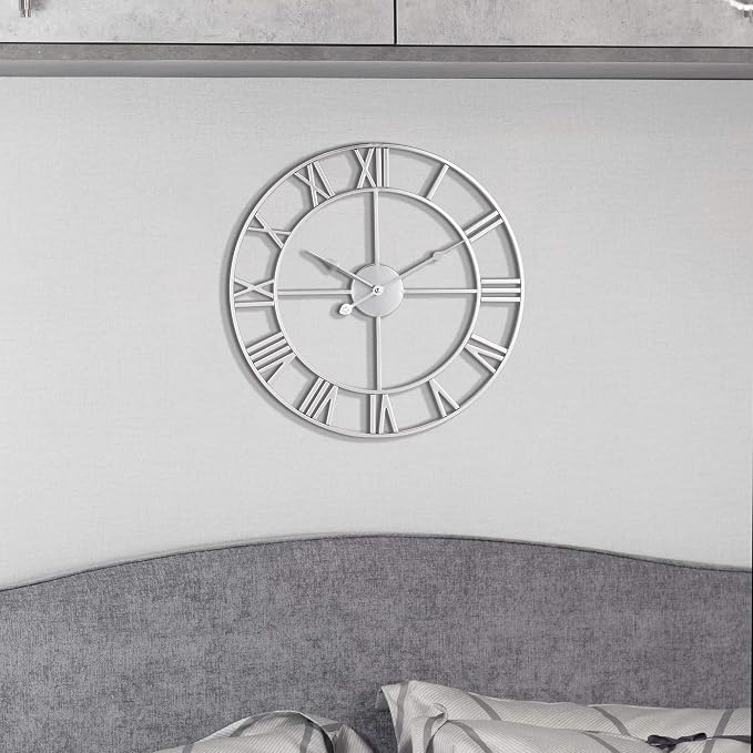 LEIKE 24" Modern Large Wall Clocks, Silent Non Ticking, Battery Operated - Image 8