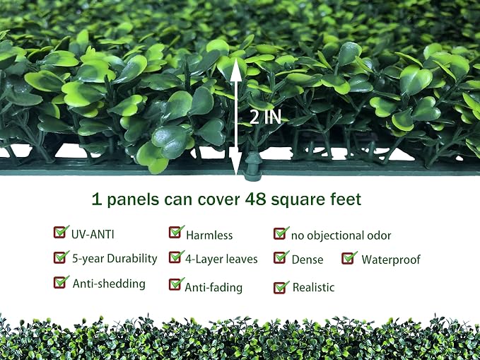 ODTORY Artificial Ivy Privacy Fence Wall Screen: 4FT X 12FT UV-Anti Faux - Image 3