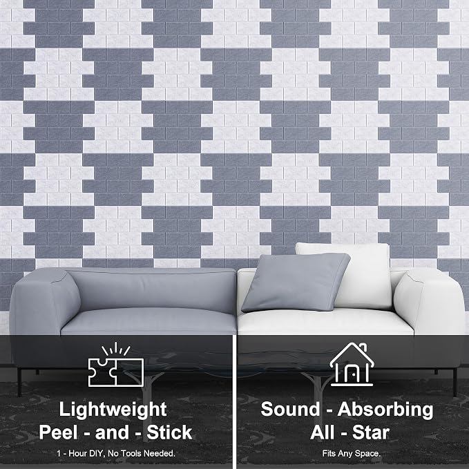 WoveN SounD Brick Acoustic Wall Panels Seamless Visual, High Density, Sound - Image 7